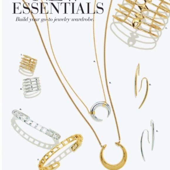 Stella & Dot Luna Pendant Necklace - Crescent Mixed Metal - Picture 12 of 13